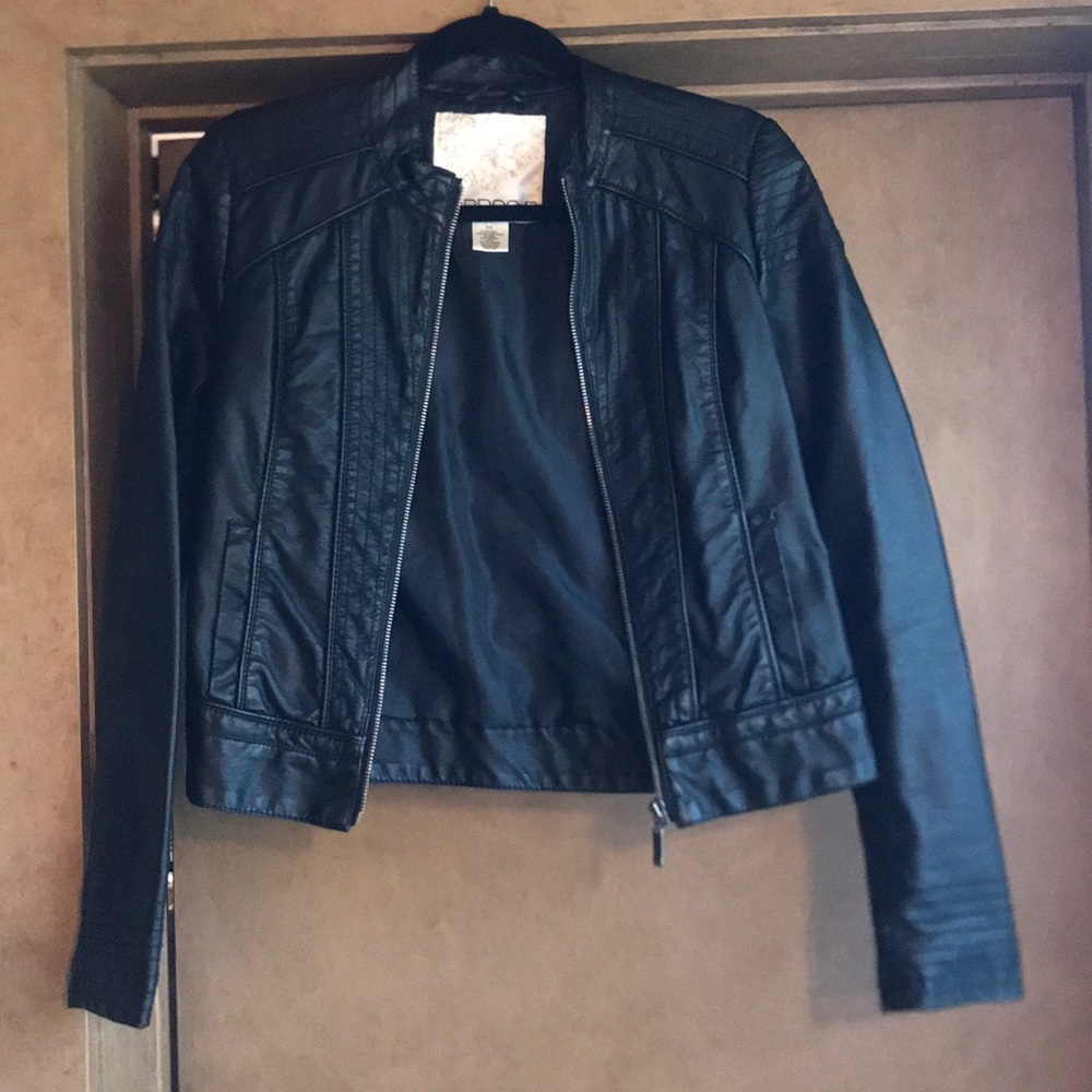 Cute faux leather moto jacket